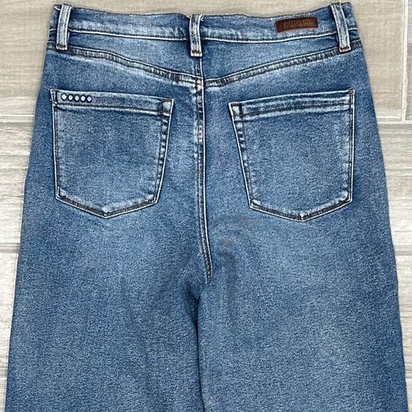 Blank NYC The Chrystie High-Rise Crop Wide Leg Denim Jeans in Wall Street Sz 28 - Picture 7 of 15